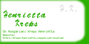 henrietta kreps business card